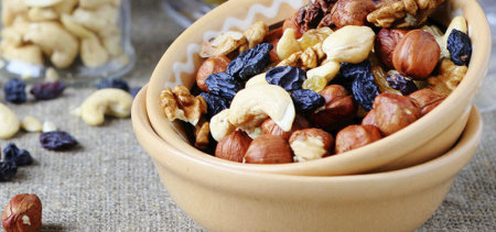 Trail mix in a bowl