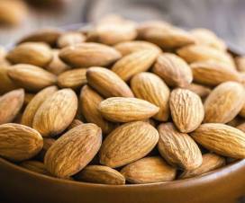 Bowl of almonds, a healthy snack