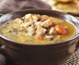 Chicken with wild rice soup