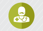 Man up series: Depression - doctor with mustache icon