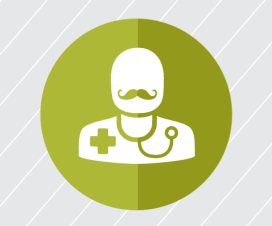 Man up series: Depression - doctor with mustache icon
