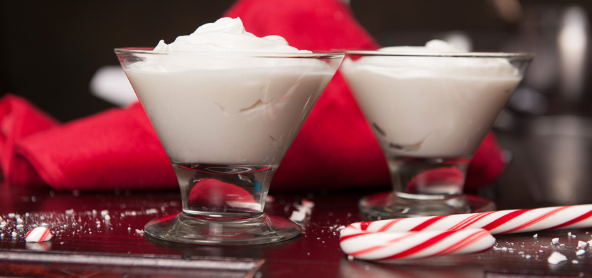 peppermint mousse is festive and guilt free