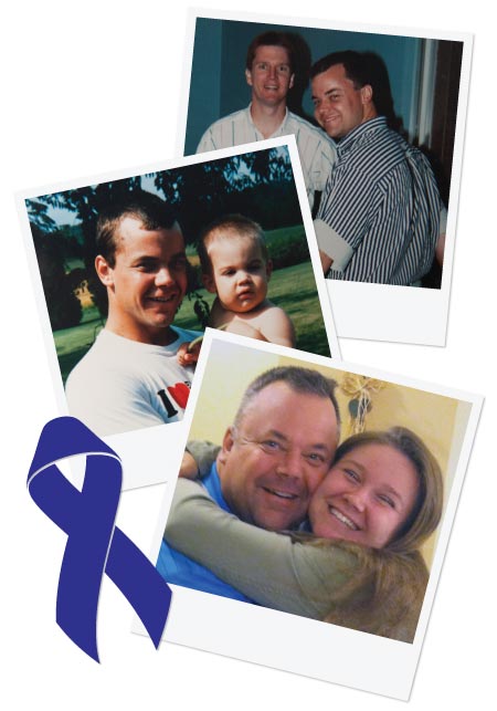 Photo collage of cancer survivor