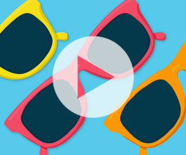 illustration of bright sunglasses video