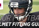 Video preview of football player with "Your Football Helmet Fitting Guide" txt and Marshfield Clinic logo