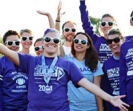 walkers at a Walk to End Alzheimers event