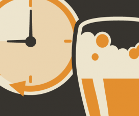 Illustration - Glass of beer with clock