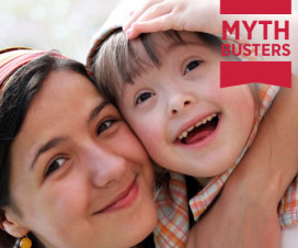 Child with down syndrome check to check with her mom - Myth Busters