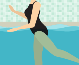 Illustration - Woman doing water exercises in pool