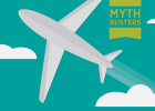 Airplane flying through clouds in the sky - Air travel and blood clots - Myth Busters