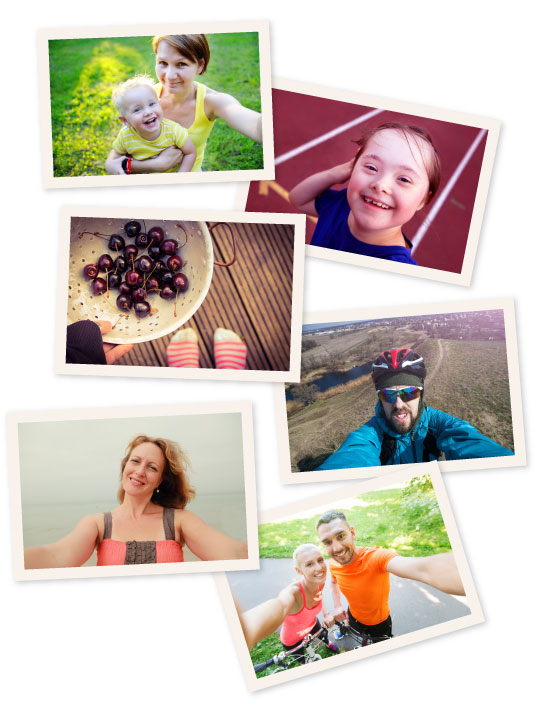 Snapshots of healthy selfies
