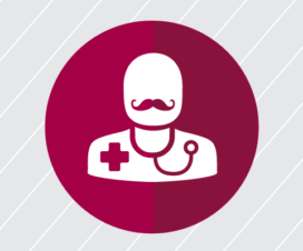 Man up series: Gout - doctor with mustache icon