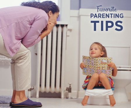 Mom potty training her child - Favorite parenting tips - Potty training