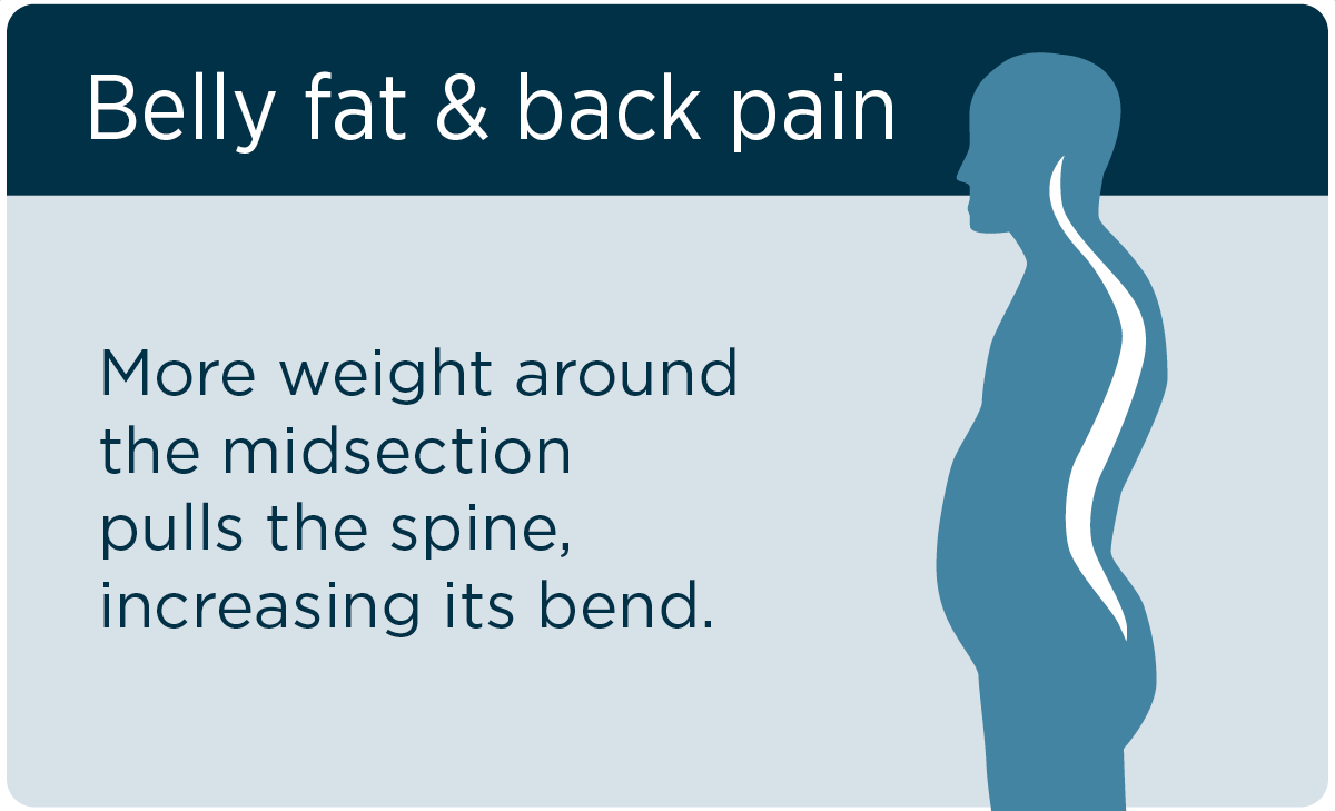 Does belly fat cause back pain?