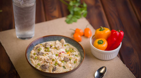 Slow cooker Thai chicken soup