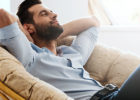 Man relaxing in a chair - Avoiding burnout