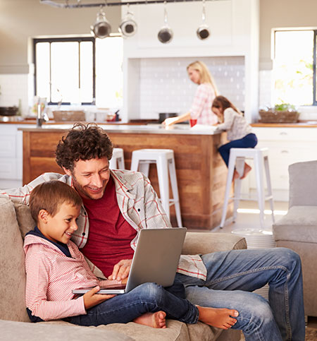 Family enjoying time at home - Keep your family safe from carbon monoxide poisoning