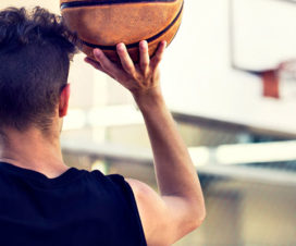 Basketball player working on shooting form - Shoulder instability management in young athletes