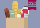 Illustration - Bag of groceries - Health food mythbuster