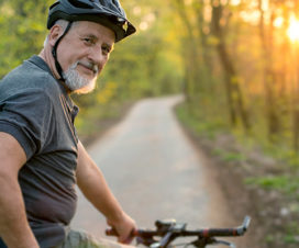 Man on bicycle - Fighting the diabetes epidemic
