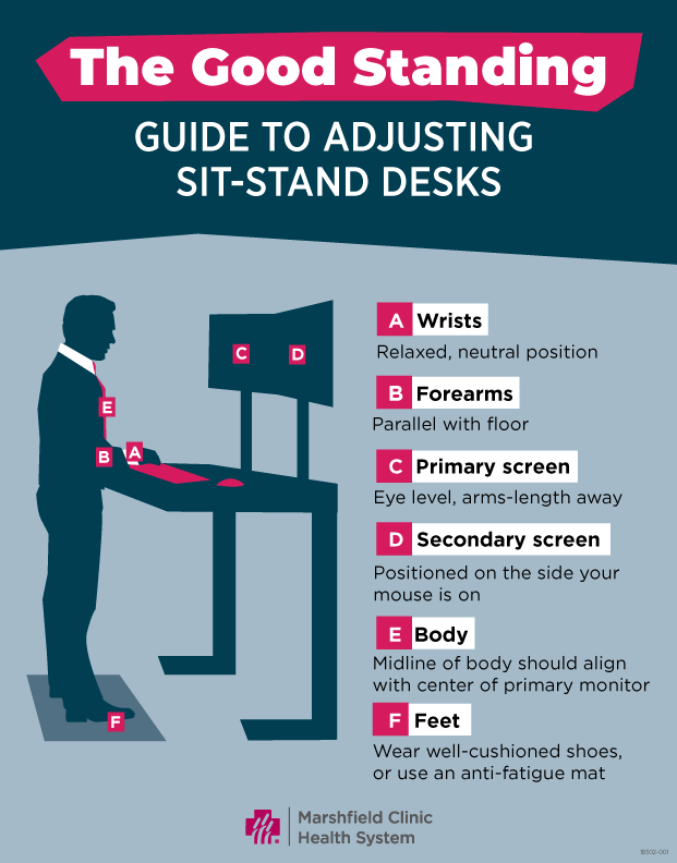 sit-stand adjustable desk for ergonomics
