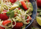 Zucchini, Strawberry, Avocado Salad - Spiralizing