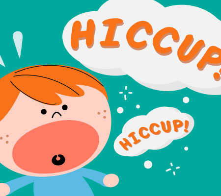 Graphic of child hiccuping - Kids hiccuping