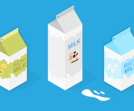 Milk cartons graphic - Milk substitutes feature