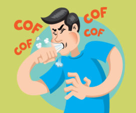 Graphic of man coughing - Pneumonia