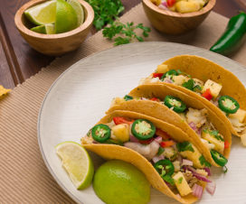 Fish tacos on a plate - Grilled fish tacos