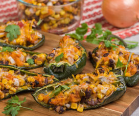 Poblano stuffed peppers - Fall grill recipe
