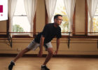 Man stretching and balancing, standing - Lower body strength video
