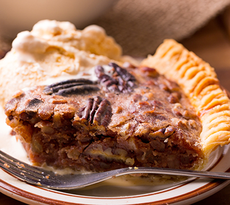 Slice of pecan pie - Healthier Pecan Pie Recipe