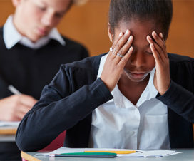 Girl struggling at school - Teen anxiety