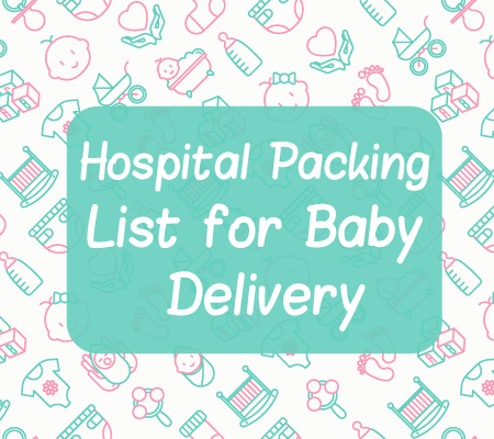 Hospital packing list for baby delivery - graphic