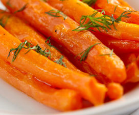 Plate of grilled carrots - Grilled Carrots with Lemon and Dill, recipe