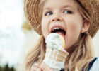 child eating an ice cream cone