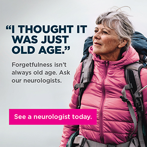 Image of older woman outside hiking