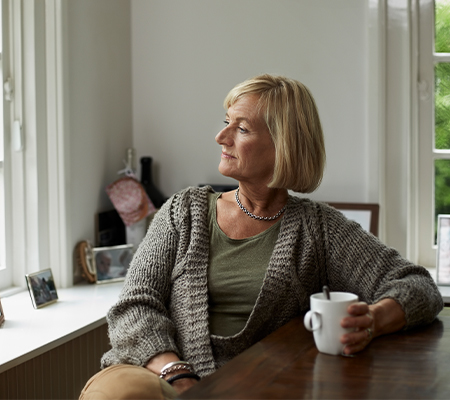 Woman relaxing thinking about abdominal aortic aneurysms risk
