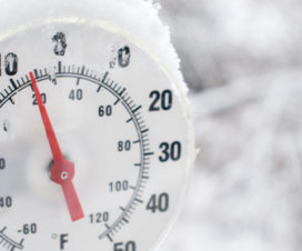 cold temperature showing increased risk for severe frostbite