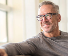 Man thinking about new prostate cancer therapy