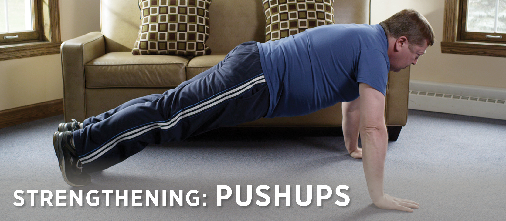 pushups by man getting ready for hunting